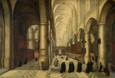 St. Pieters in Leuven, een doopfeest door Hendrik van Steenwyck